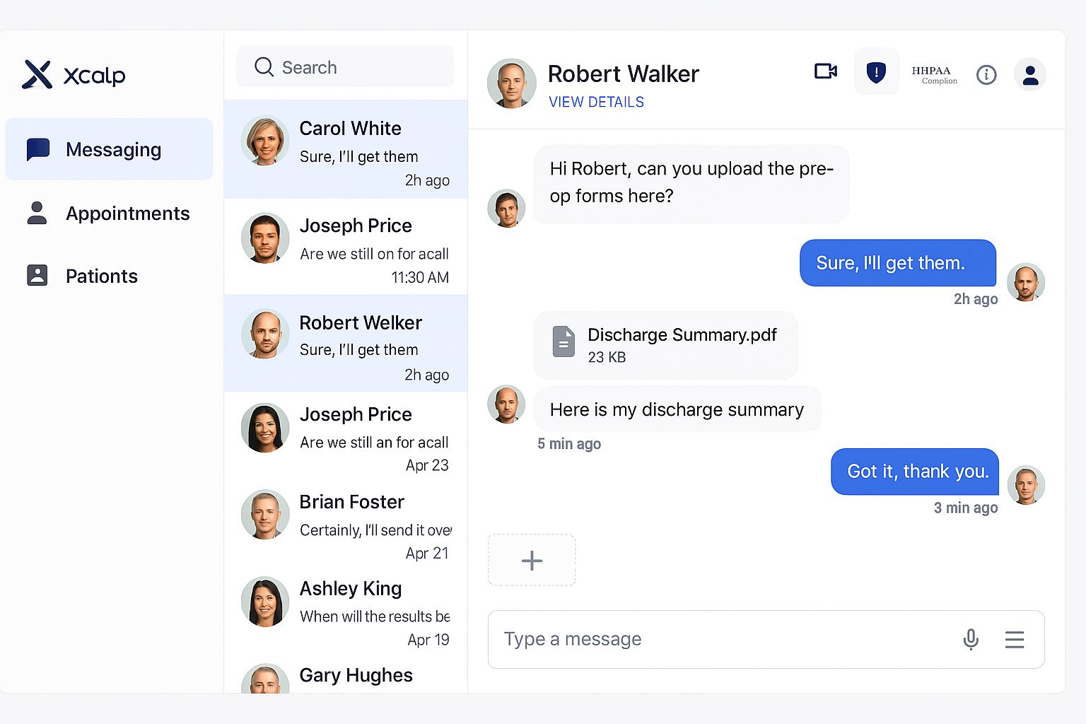 Communication platform preview